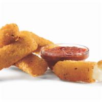 Mozzarella Sticks · Crispy on the outside, gooey on the inside. Melty, real mozzarella cheese, breaded and fried...