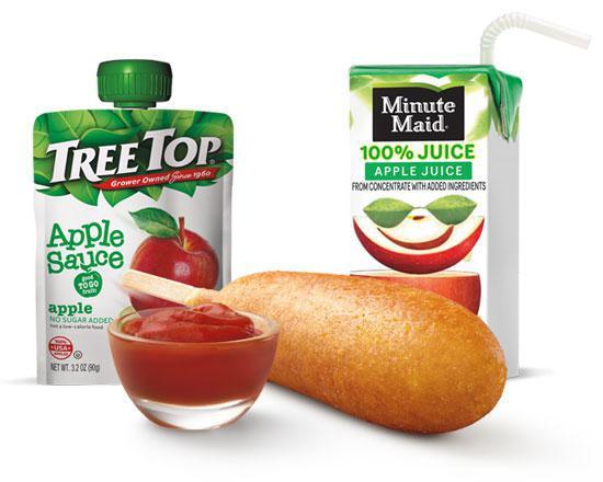 Corn Dog Wacky Pack® Kids' Meal · Served with a choice of side and a beverage.