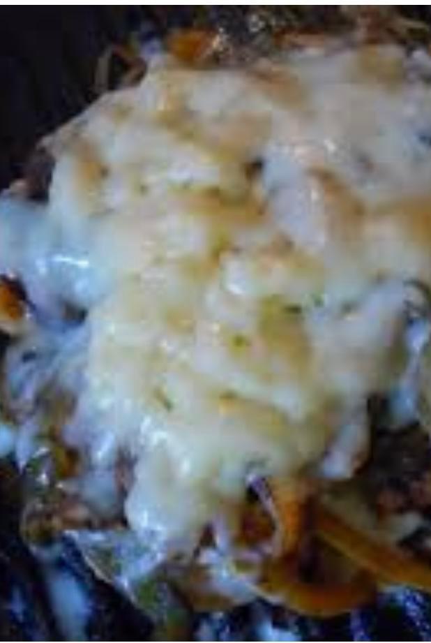 Chicken Monterrey · Grilled chicken breast, smothered in mushrooms, bell pepper, onions, & Cheese with 2 sides