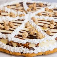 Cookie Dough Custard Pizza · Oh man is this good!  Our CUSTARD COOKIE PIZZA starts with an 11