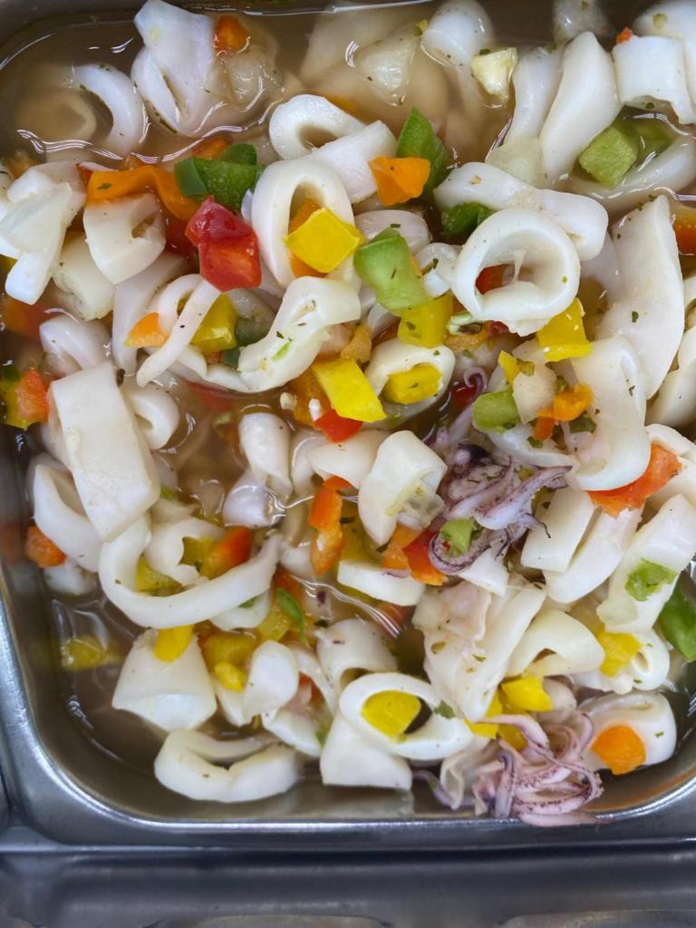 Calamari Ceviche  · Squid salad.