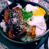 173. Fresh Water Eel with Teriyaki Sauce over Rice · Marinated or glazed in a soy based sauce. 