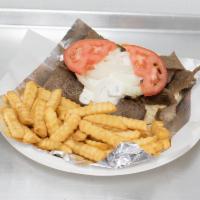 Gyro Sandwich · Served with onion, tomato and gyro sauce