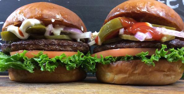 2 Angus Beef Burger Special · Two Burgers with a 4 oz. Freshly ground 100% Angus beef burgers , juicy patty and a choice of toppings and sauces.  All patties are prepared well done.