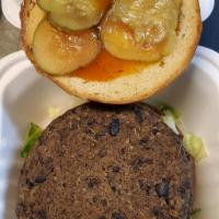 Black Bean Quinoa Burger Plant Based · Black bean Quinoa burger made in-house from scratch using the finest and freshest ingredient...