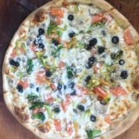 Vegetable Lover's Pizza · Mushroom, onions, green peppers, tomatoes, broccoli or spinach.