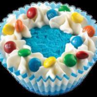 Cotton Candy Carnival Cupcakes · This dreamy, bright blue cupcake is adorned with a marshmallow topping and M&M's® and beckon...