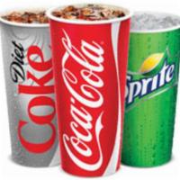 Soda · Coke, Diet Coke, sprite, Dr. pepper, Fanta