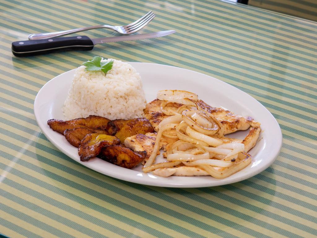 Grilled Chicken Breast Lunch Special · Chicken. Pollo. Pechuga de pollo a la plancha.