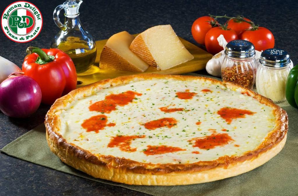Sicilian Cheese Pizza · homemade Pizza Crust, Mozzarella Cheese, homemade Pizza Sauce