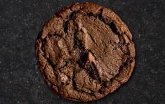 DOUBLE FUDGE COOKIES · Double the chocolate for double the flavor, freshly baked and hot from the oven.