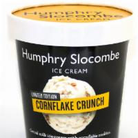 Cornflake Crunch Ice Cream · Cornflake steeped ice cream with caramelized cornflake cookies.  Trashy good!