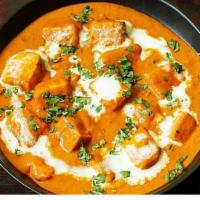 Paneer Makhani · Cottage cheese cubes cooked with herbs and spices in a delicious creamy sauce.