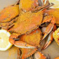 A Dozen Small Males Happy Hour Special · A dozen of small males with a choice of seasoning preference.