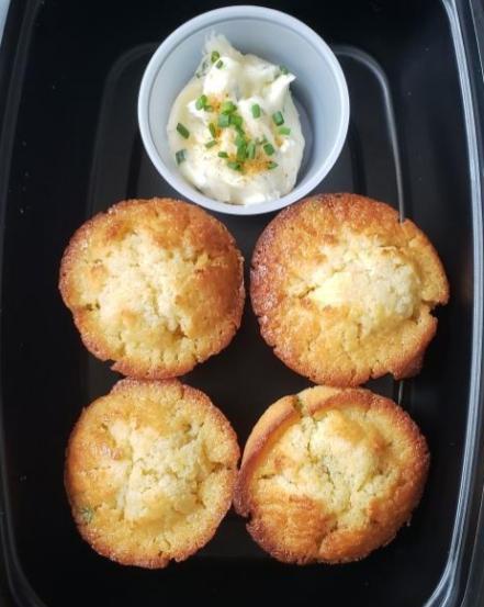 Honey Jalapeno Cornbread · 4 pieces of honey, jalapeno cornbread. Served with a chive honey butter.