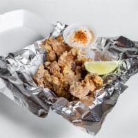 Karaage · Japanese style fried chicken served with spicy mayo.