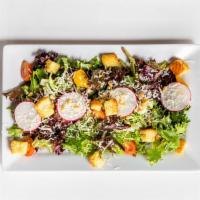 Viale House Starter Salad (small) · mixed greens, baby radishes, cherry tomatoes, house-made croutons, toasted pine nuts, parmes...