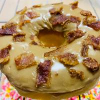 Maple Bacon Donut · The same size as regular donuts size 