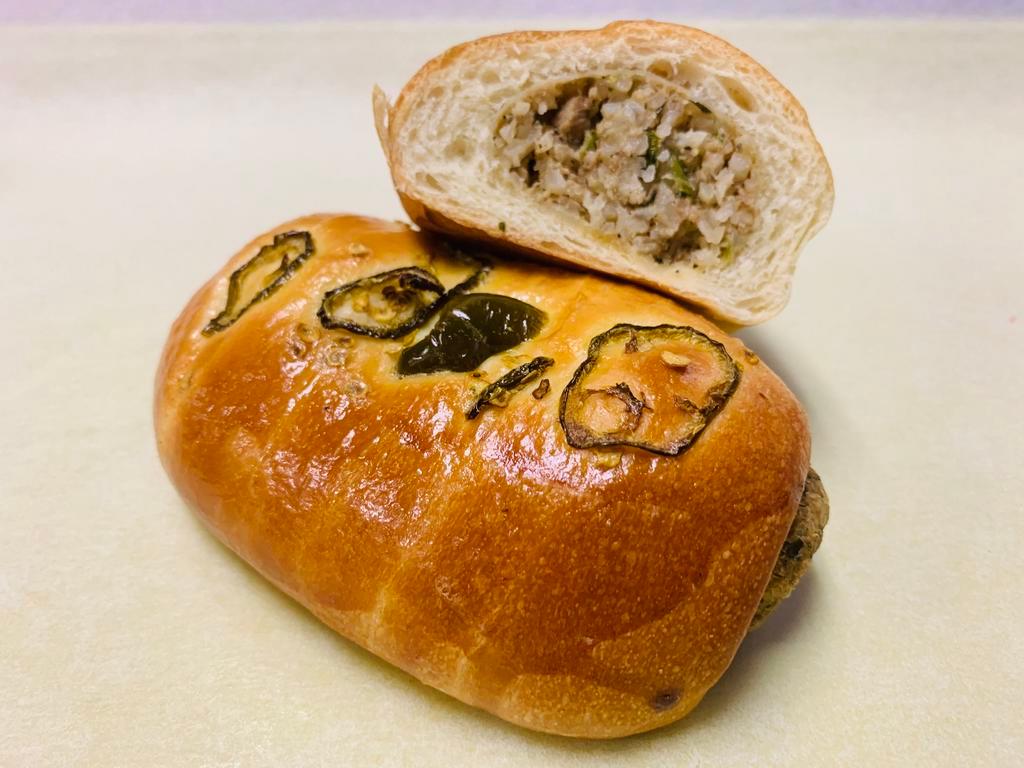 Large Boudin Kolache · No cheeses. If it's jalapeno option, it's jalapeno on top only; not inside.