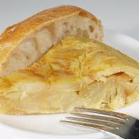 Pincho de Tortilla  · Spanish potato omelet.