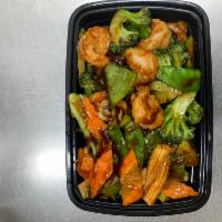 86. Shrimp with Mixed Vegetables · 