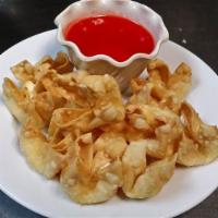 6. Cream Cheese Wonton · 12 pieces. Comes with small sweet and sour sauce.

 