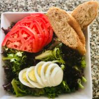 House Salad plus a Drink · Mixed baby greens, vine-ripened tomatoes and boiled eggs in our balsamic vinaigrette, plus a...