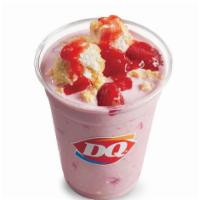 Strawberry  Shake · A classic DQ shake with  strawberry topping, and garnished with whipped topping