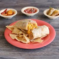 Bean & Cheese Burrito · Our homestyle beans with shredded cheddar cheese.