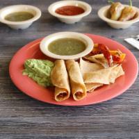 Dos Taquitos · Beef or chicken.