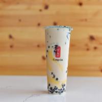 Pearl Milk Tea · Black MT with tapioca pearls.