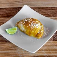 Empanada · Your choice of baked dough filled with steak, chicken or spinach and cheese. Vegetarian opti...