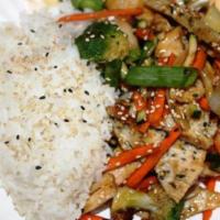 Chicken Teriyaki · This is the dish that made us famous! Our chicken is marinated in gourmet marinade and grill...