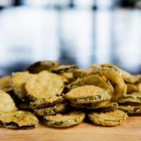 Fried Pickles · Fried Pickle Chips, Served with Chipotle Ranch
