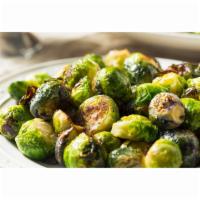 Bang'n Brussels · Brussels sprouts made with olive oil, herbs, spices, and cranberries. 