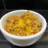 Pineapple Fried Rice 16oz · Organic pineapples, organic brown rice, organic ginger, garlic, red onions, carrots, spices,...