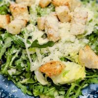 Hail Caesar Salad · A mix of iceberg and arugula, with classic homemade Caesar dressing, croutons, and Parmesan ...