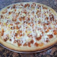 Buffalo Chicken Pizza · Classic crust with chicken cutlet with hot suace and blue cheese buffalo sauce and mozerella...