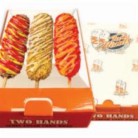 Two Hands Signature Set · Most beloved corndogs. 3 Corndogs in the box