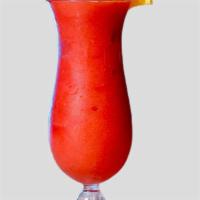 Virgin Strawberry Slushie  · Frozen strawberries Mixed With Strawberry syrup Blended Into a Thick Slush
