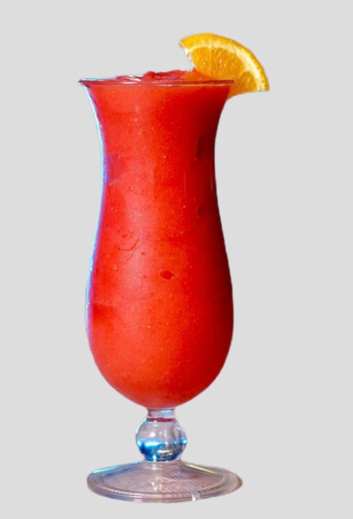 Virgin Strawberry Slushie  · Frozen strawberries Mixed With Strawberry syrup Blended Into a Thick Slush