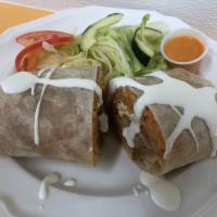 BURRITO Grill Chicken · Flour Tortilla; Rice, beans, cheese & Sour Cream