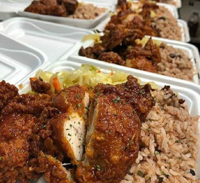 Irie Bar-B-Fried Chicken Meal · All natural chicken seasoned with herbs and spices. Deep-fried then smothered in homemade rum-ginger barbecue sauce.  Comes with 2 sides