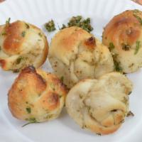 Garlic Knots · Five pieces.