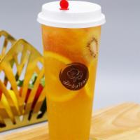 Signature Fruit Tea · 24 oz. Served with variety of fresh fruits.