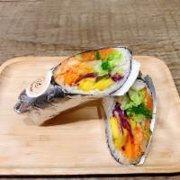 POKE BURRITO REGULAR · Choice of two proteins, flavored wrap, and sauce. Come with carrots, purple cabbage, cucumbe...