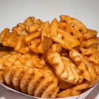 Fries · Choice of, French Fries, Waffle Fries, Yuca Fries, Sweet Potato Fries or Potato Wedges