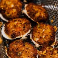 3 Stuffed Clams Special · Clams stuffed with lobster and seasoned with our signature spice blend.