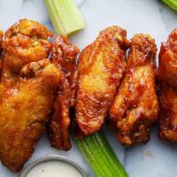 JC Cut Wings · Wings served with celery and choice of BBQ, Buffalo, Cajun or lemon pepper sauce.