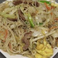 Pork Mei Fun · Stir fried dish made from thin rice noodles. 